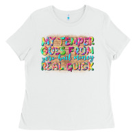 White my temper goes from zerobail money real quick Ladies Tee - NancyCooperArtShop