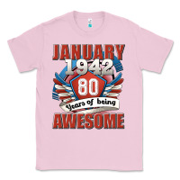 Bubblegum Pink january 1942 80 years of being awesome Classic Tee - Jasminsmagicworld