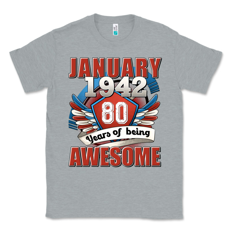 January 1942 80 Years Of Being Awesome Classic Tee by Jasminsmagicworld | Teevron