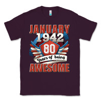 Plum january 1942 80 years of being awesome Classic Tee - Jasminsmagicworld
