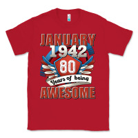 Red january 1942 80 years of being awesome Classic Tee - Jasminsmagicworld