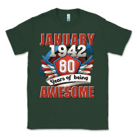 Sports Green january 1942 80 years of being awesome Classic Tee - Jasminsmagicworld