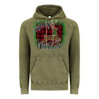 Vintage Olive Merry Christmas Deer Vintage Hoodie - Bettercallsaul