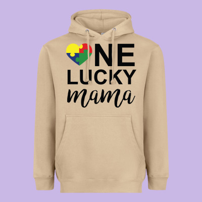One Lucky Mama Heavyweight Hoodie Designed By Cowhidedigitalart