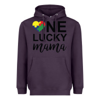 Plum one lucky mama Heavyweight Hoodie - CowhideDigitalArt