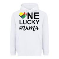 White one lucky mama Heavyweight Hoodie - CowhideDigitalArt