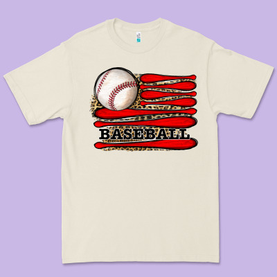 Leopard Baseball Flag Premium Tee Designed By Jahusdesignshop