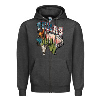 Charcoal Heather Texas 4th of July Zipper Hoodie - FaDigitalArtStudio