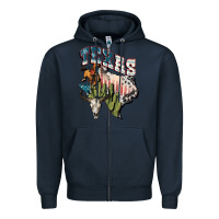 Navy Texas 4th of July Zipper Hoodie - FaDigitalArtStudio