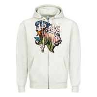 Oatmeal Heather Texas 4th of July Zipper Hoodie - FaDigitalArtStudio