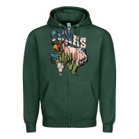 Sports Green Texas 4th of July Zipper Hoodie - FaDigitalArtStudio