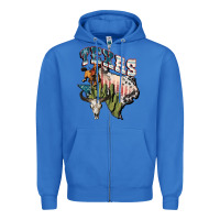 True Royal Texas 4th of July Zipper Hoodie - FaDigitalArtStudio