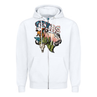 White Texas 4th of July Zipper Hoodie - FaDigitalArtStudio