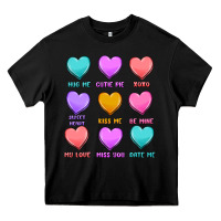 Black valentine's day candy hearts Heavy Core Tee - MaliasSmallBusiness