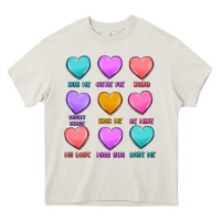 Cream valentine's day candy hearts Heavy Core Tee - MaliasSmallBusiness