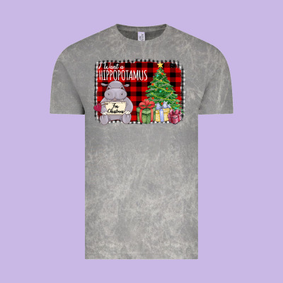I Want Hippopotamus For Christmas Vintage Tee Designed By Bettercallsaul