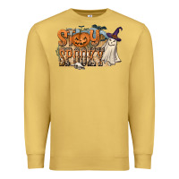 Antique Gold Stay Spooky Premium Sweatshirt - CowhideDigitalArt