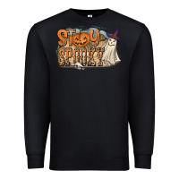 Black Stay Spooky Premium Sweatshirt - CowhideDigitalArt