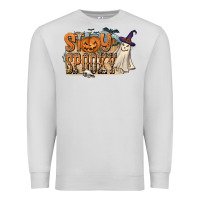 Dove Grey Stay Spooky Premium Sweatshirt - CowhideDigitalArt