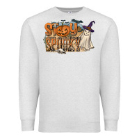 Oatmeal Heather Stay Spooky Premium Sweatshirt - CowhideDigitalArt