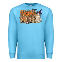 Ocean Blue Stay Spooky Premium Sweatshirt - CowhideDigitalArt