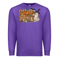 Purple Stay Spooky Premium Sweatshirt - CowhideDigitalArt