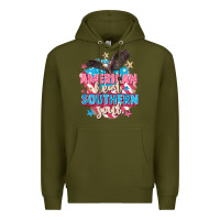 Army Green American heart southern soul 4th of july Premium Hoodie - FaDigitalArtStudio