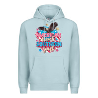 Blue Mist American heart southern soul 4th of july Premium Hoodie - FaDigitalArtStudio