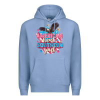 Colony Blue American heart southern soul 4th of july Premium Hoodie - FaDigitalArtStudio