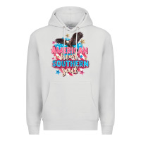Dove Grey American heart southern soul 4th of july Premium Hoodie - FaDigitalArtStudio