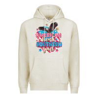 Oatmeal Heather American heart southern soul 4th of july Premium Hoodie - FaDigitalArtStudio