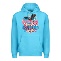 Ocean Blue American heart southern soul 4th of july Premium Hoodie - FaDigitalArtStudio