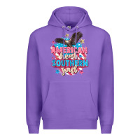 Purple American heart southern soul 4th of july Premium Hoodie - FaDigitalArtStudio