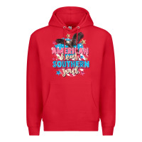 Red American heart southern soul 4th of july Premium Hoodie - FaDigitalArtStudio