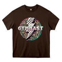 Chocolate Brown gymnast Heavy Core Tee - MaliasSmallBusiness