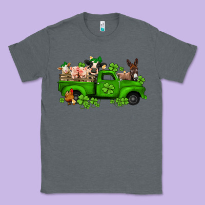 St Patricks Farm Animals Truck Classic Tee Designed By Jasminsmagicworld