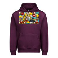 Mauve Wine excavator sippy Urban Hoodie - Artiststas