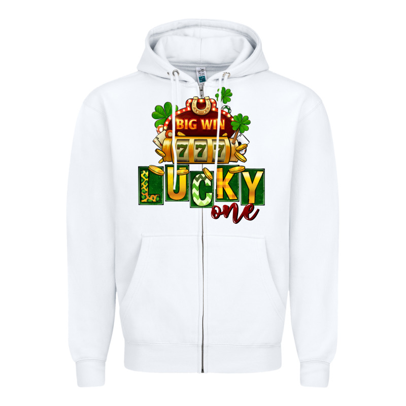 St. Patrick's Lucky One Zipper Hoodie by FaDigitalArtStudio | Teevron