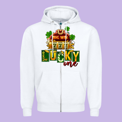 St. Patrick's Lucky One Zipper Hoodie Designed By Fadigitalartstudio