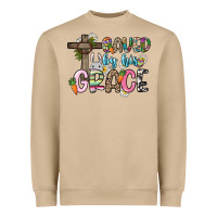 Saved By His Grace Easter Day Heavyweight Sweatshirt | Teevron