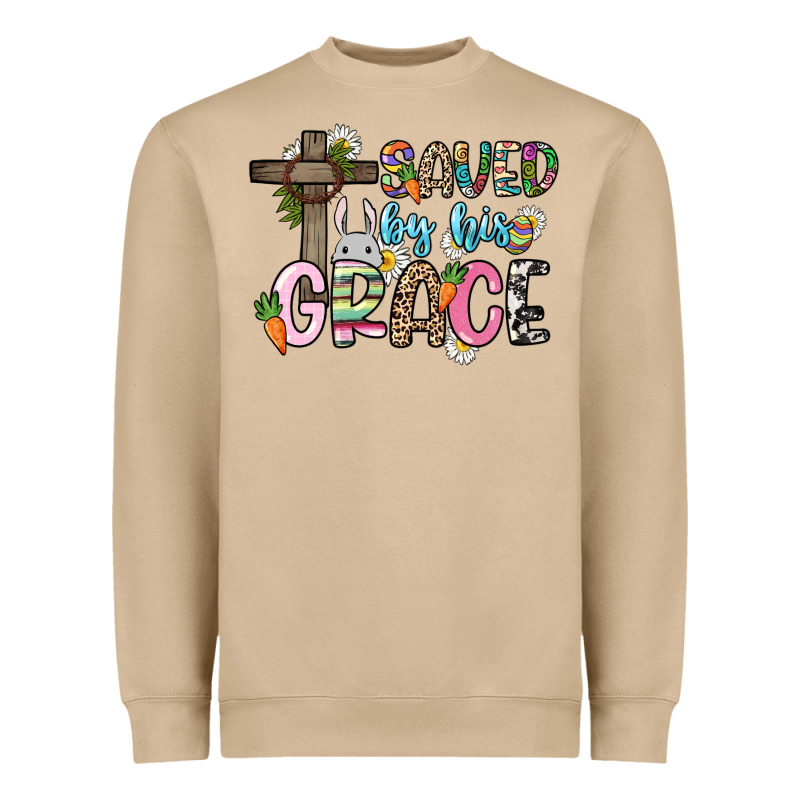 Saved By His Grace Easter Day Heavyweight Sweatshirt by HowdyJamesFarm | Teevron