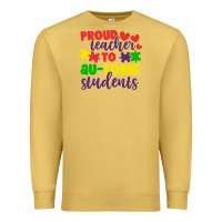 Antique Gold proud teacher to ausome students Premium Sweatshirt - CowhideDigitalArt