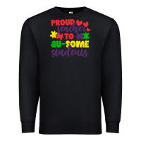 Black proud teacher to ausome students Premium Sweatshirt - CowhideDigitalArt