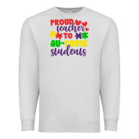 Dove Grey proud teacher to ausome students Premium Sweatshirt - CowhideDigitalArt