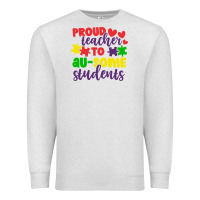 Oatmeal Heather proud teacher to ausome students Premium Sweatshirt - CowhideDigitalArt