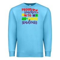 Ocean Blue proud teacher to ausome students Premium Sweatshirt - CowhideDigitalArt