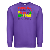 Purple proud teacher to ausome students Premium Sweatshirt - CowhideDigitalArt