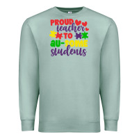 Seafoam proud teacher to ausome students Premium Sweatshirt - CowhideDigitalArt