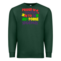 Sports Green proud teacher to ausome students Premium Sweatshirt - CowhideDigitalArt