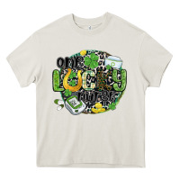 Cream one lucky nurse Heavy Core Tee - MaliasSmallBusiness